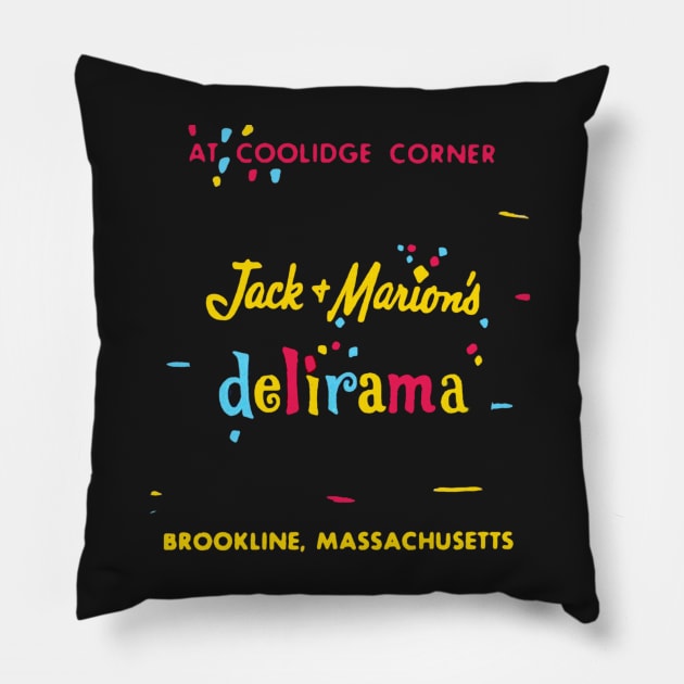 Jack + Marion's Brookline Massachuestts Pillow by EphemeraKiosk