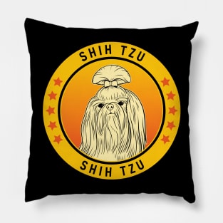 Shih Tzu Dog Portrait Pillow