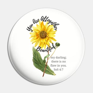 Sunflower Bible Verse Song of Songs Pin