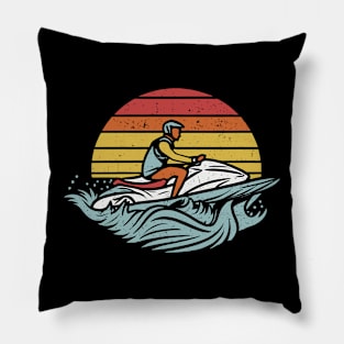 Fun Jet Ski Gift for Water Sport Lover: Life's Wave Ride It on a Jet ski Pillow