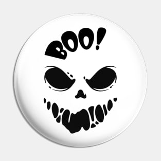Halloween Boo, Trick or Treating. Spooky Face Pin