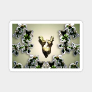 Frame of little Flowers_V 3D Magnet