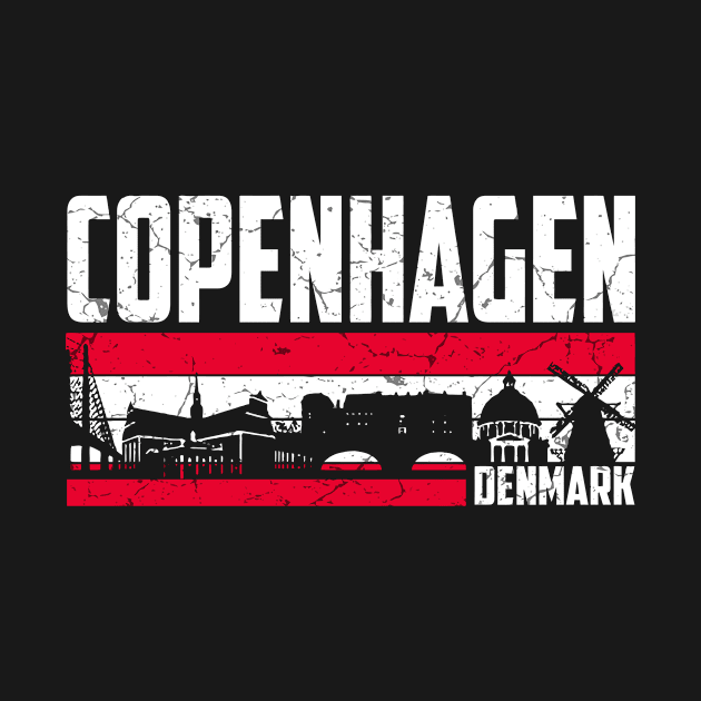 Copenhagen Skyline Denmark Tourist Vacation Gift by rosmanjerald