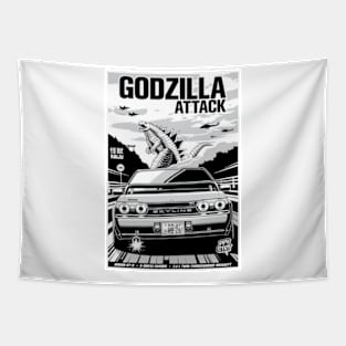 R32 GODZILLA - PAPAYA STREETART Tapestry