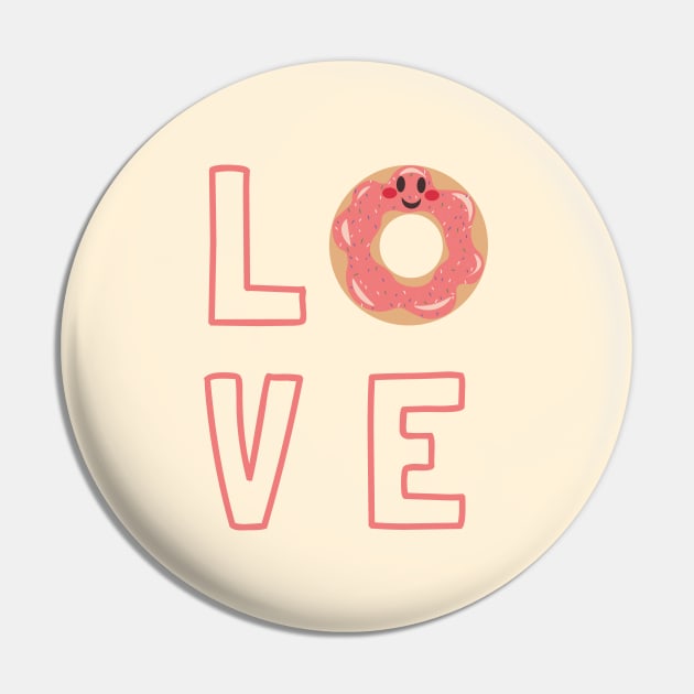 Love donut Pin by hristartshop