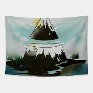 Flooded mountain Tapestry