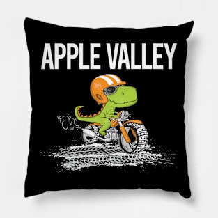 Biking Dinosaur Apple Valley Pillow