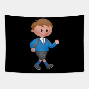 Handsome Schoolboy in A Classy Uniform Tapestry