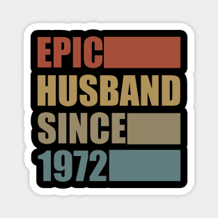 Vintage Epic Husband Since 1972 Magnet