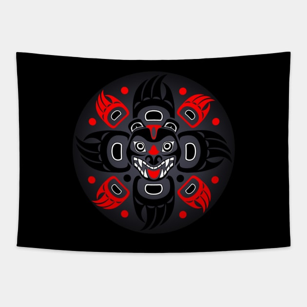 HAIDA PAW CIRCLE Tapestry by GardenOfNightmares