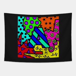 Alphabet Series - Letter A - Bright and Bold Initial Letters Tapestry