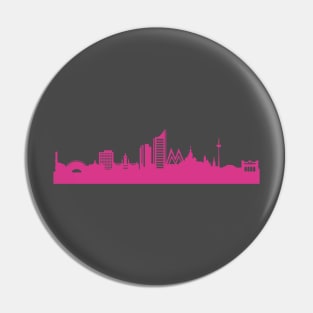 Leipzig skyline pink Pin