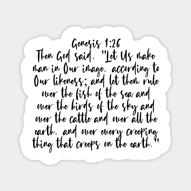 Genesis 1:26 Bible Verse Magnet by Bible All Day 