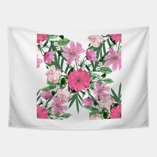 Boho chic garden floral design Tapestry