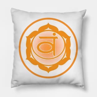 Sacral Chakra Orange Rose Svadhisthana Overlay Throw Pillow