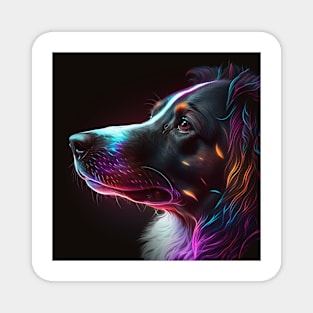 Dog Neon Art 4 Magnet