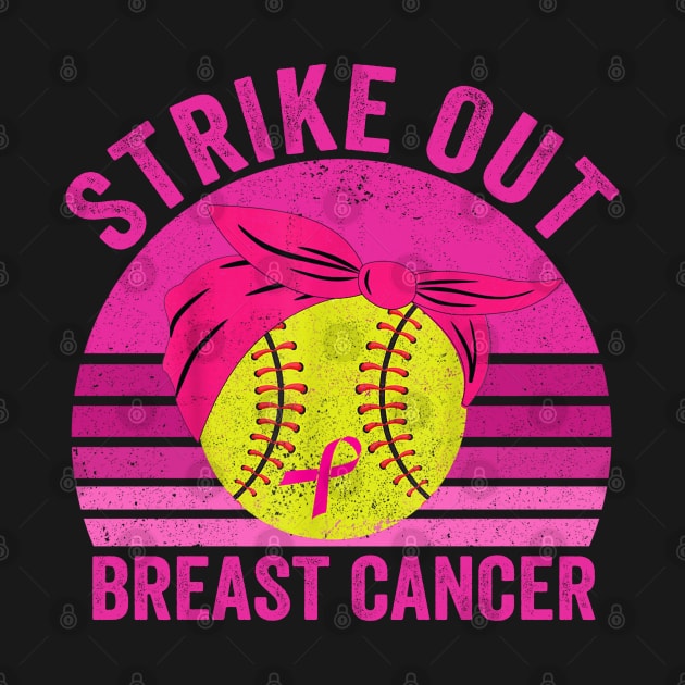 Strike Out Breast Cancer Baseball Fight Awareness Men Women by The Design Catalyst