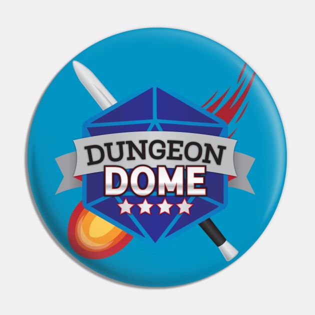 Dungeon Dome Logo Shirt Pin by One Shot Podcast