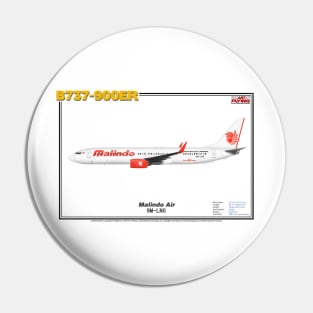 Boeing B737-900ER - Malindo Air (Art Print) Pin