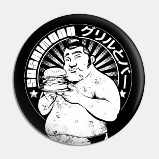 Sumo Wrestler Burger Grill Pin