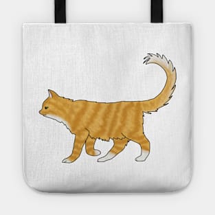 Fluffy orange cat Tote