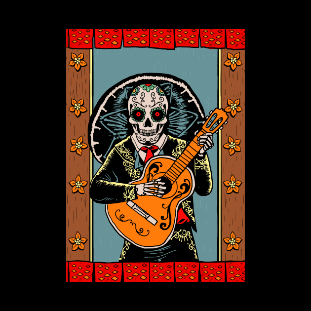 Solo Mariachi Dia De Los Muertos by MCAL Tees