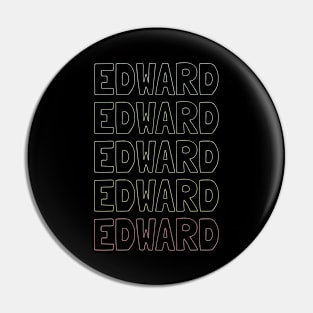 Edward Name Pattern Pin