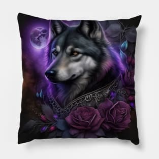 Dark Elegance Tamaskan Wolfdog Pillow