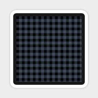 Blue Charcoal Medium Gingham by Suzy Hager      Black & Blue Magnet