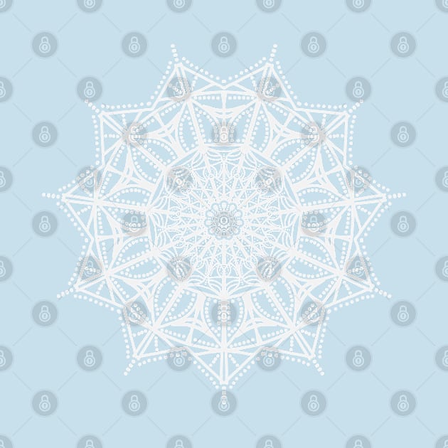 Classy White Mandala Pattern Design by TANSHAMAYA