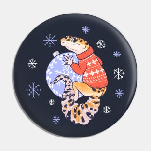 Leopard Gecko in a sweater Pin