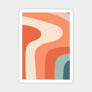 Retro Wavy Lines Magnet