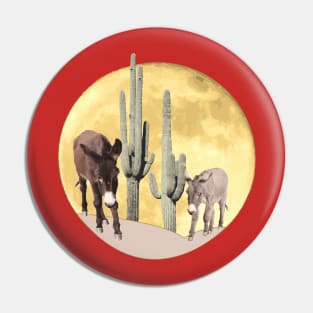 Donkey, design, wild burros, wildlife Pin