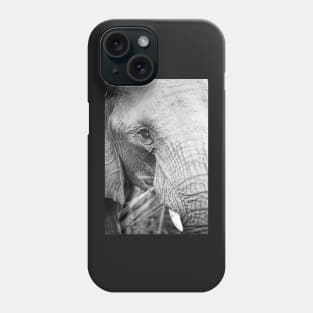 close up of an elephant eating Phone Case