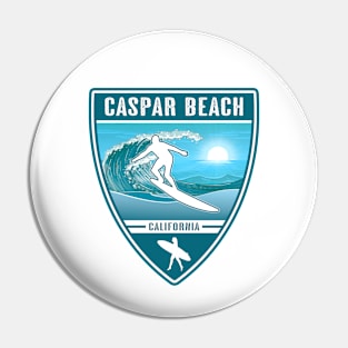 Surf Caspar Beach California Pin