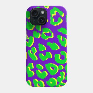 Leopard Print Green Purple Yellow Phone Case