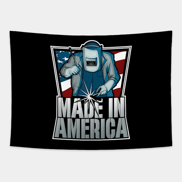 Made In America Welding Tapestry by ADCO