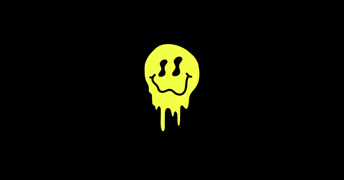'Stay Drippy' Yellow smiley face - Drippy - T-Shirt | TeePublic