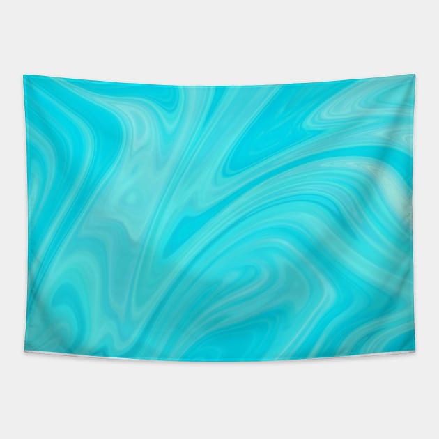 Abstract blue liquid 2 Tapestry by dewarafoni