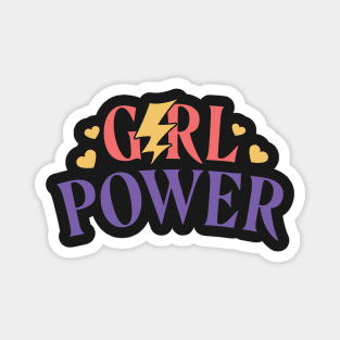 Girl Power Cute Social Distancing Purple Yellow FaceMask for Fierce Strong Girls Magnet