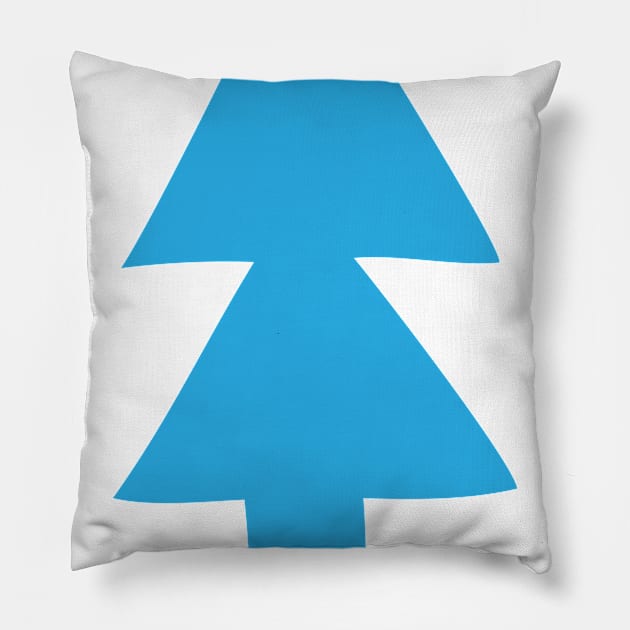 Blue Tree Pillow by CrawfordFlemingDesigns