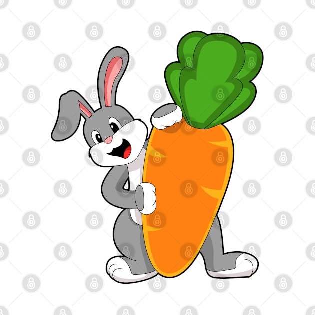 Rabbit with Carrot by Markus Schnabel