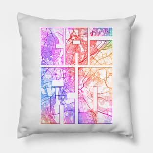 Cairo, Egypt City Map Typography - Colorful Pillow