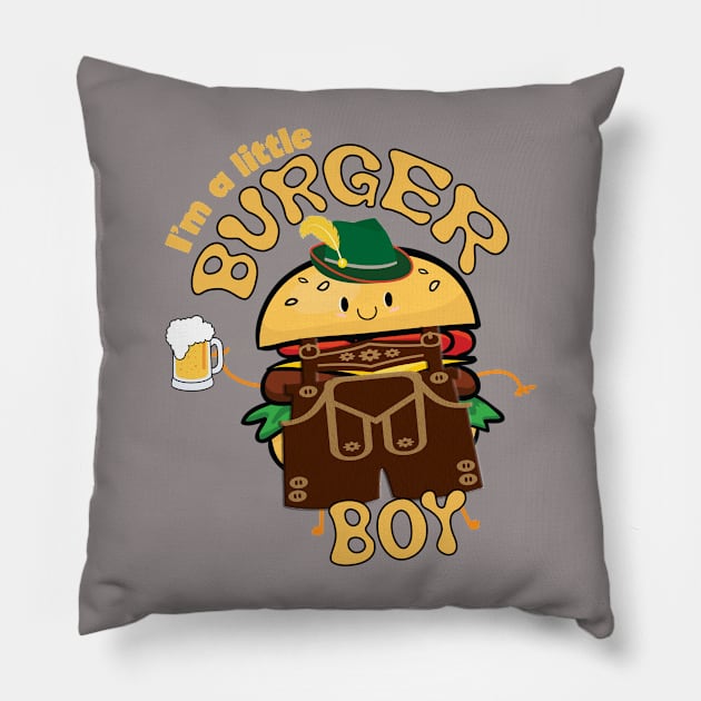 I'm a little Burger Boy Pillow by Previously Recorded Network