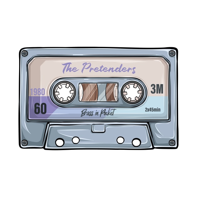 The Pretenders Vintage Classic Cassette Tape by PowelCastStudio