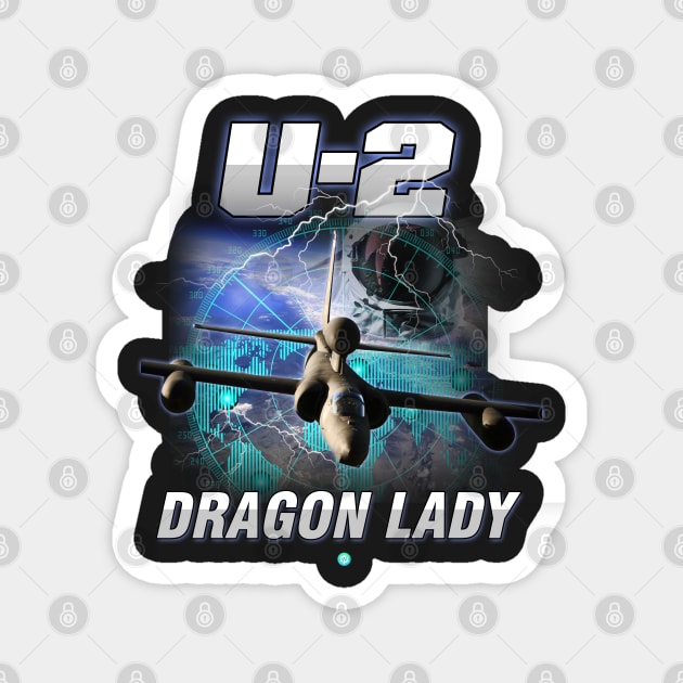 U-2 Dragon Lady  Airforce Pilot Gift Modern Warbird Magnet by woormle