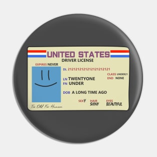 Under 21 Driver License Pin