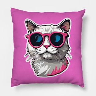 Cat In Sunglasses Pillow