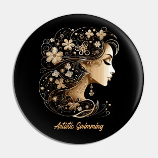 artistic swimming, synchronized swimming, golden dancers v4 Pin