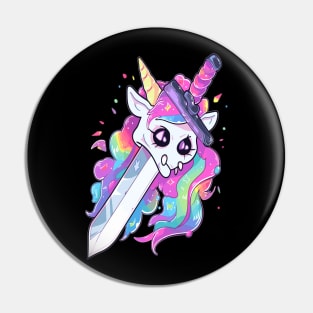 Party Unicorn EDM DJ Cute Rainbow Pin